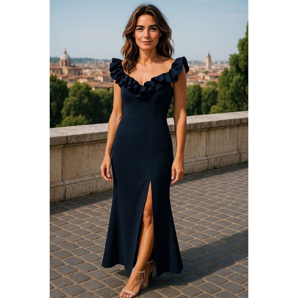 XSCAPE Women Navy Blue Gown 6